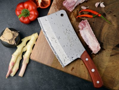 红花梨柄砍骨刀